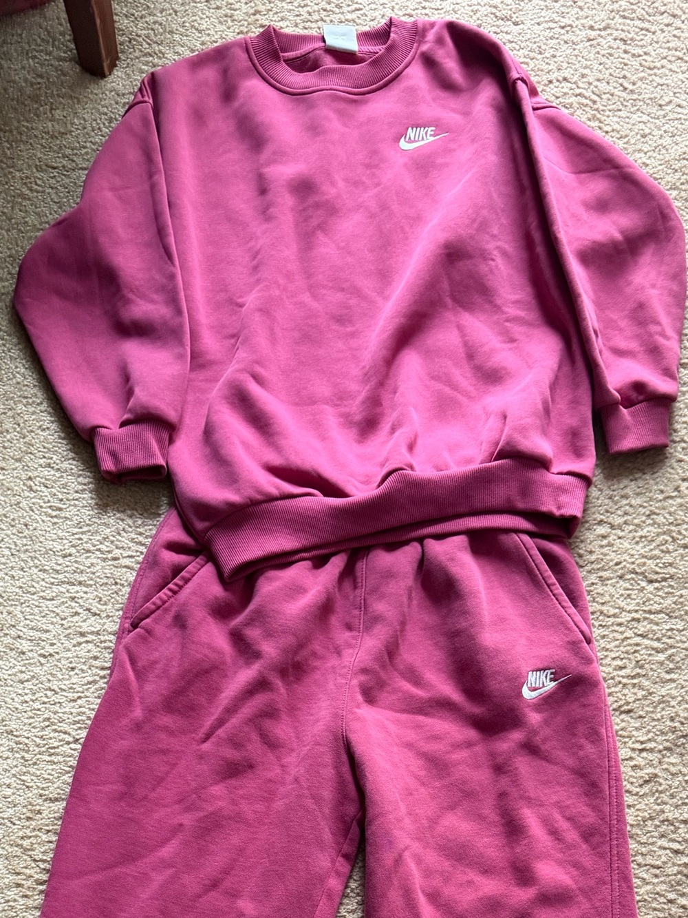 Nike Kids Burgundy Crewneck Sweatshirt